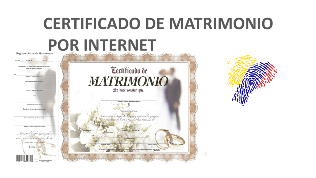 Certificado de matrimonio